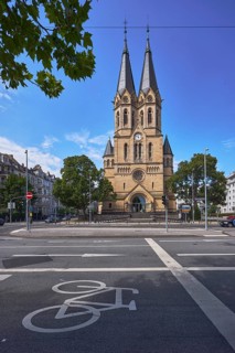 Evangelische Ringkirchengemeinde, church, neo-Romanesque architectural style, architect Johannes