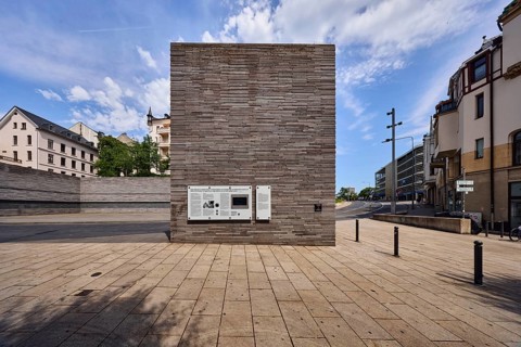 Memorial to the murdered Wiesbaden Jews, memorial, historical event, general architecture, barrier
