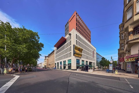 LuisenForum, shopping center, modern architecture, residential and commercial buildings, pedestrian