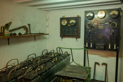 Old battery plant in mill building, Skerries, County Dublin, Ireland