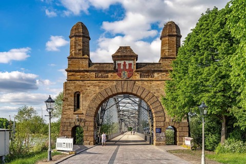 The Old Harburg Elbe Bridge in Harburg, Hamburg, Germany