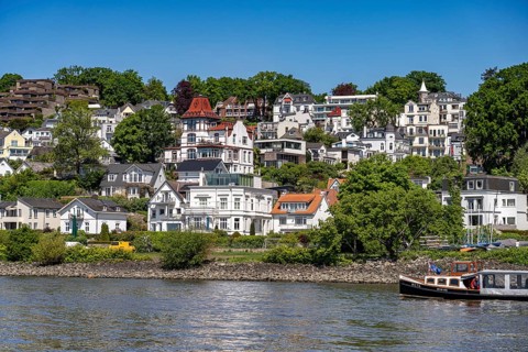 The Blankenese district on the Elbe in Hamburg, Germany