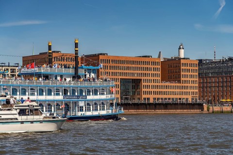 Passenger ship Passenger MS Louisiana Star at the arrival parade of ships and sailboats at