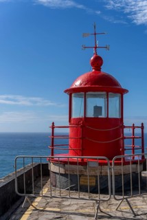 The Farol de Nazare lighthouse, an annual meeting point in autumn to watch the big waves on the