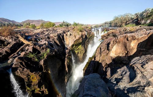Epupa Falls waterfall on the Kunene River, Kunene, Namibia