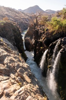 Epupa Falls waterfall on the Kunene River, Kunene, Namibia