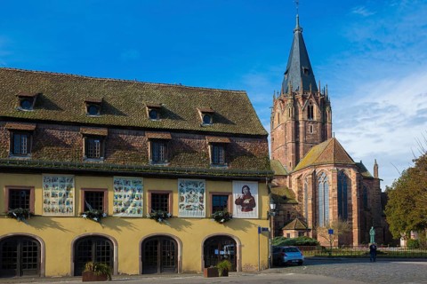 Gothic Church of St. Peter and Paul, Saints-Pierre-et-Paul, Wissembourg, Weissenburg, Alsace,