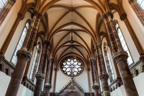 Interior view, Chapelle Notre-Dame, Molsheim, Alsace, Bas-Rhin Department, France
