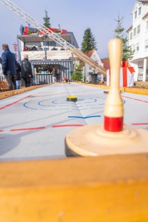 Outdoor throwing game with visitors in the background at an event, Sindelfingen, Böblingen