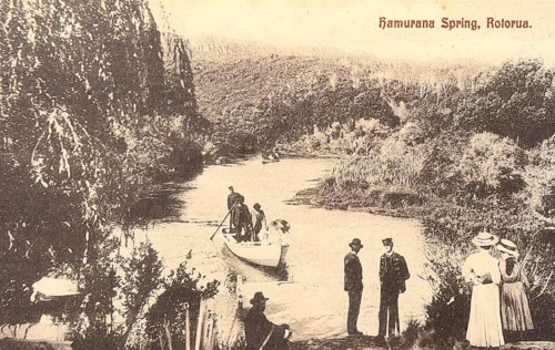Tourism in Rotorua, 19th century, Historic Photo, New Zealand