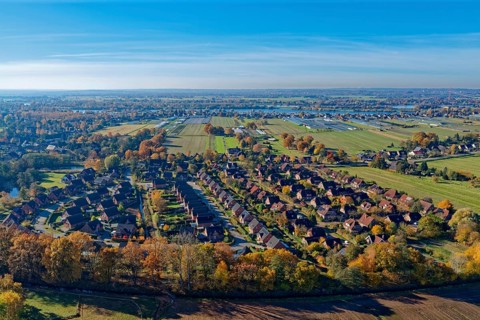 The Fritz-Bringmann-Ring and Homannring residential areas in FÃ¼nfhausen in Hamburg's Vier- and