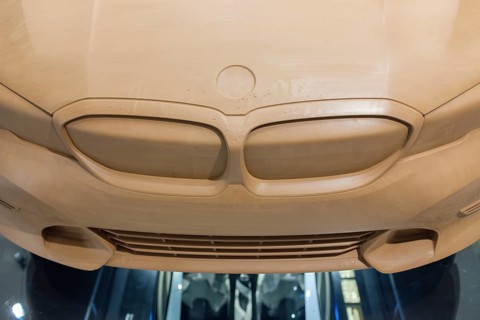 Clay model, clay model of a BMW vehicle used during the design process. These life-size models are
