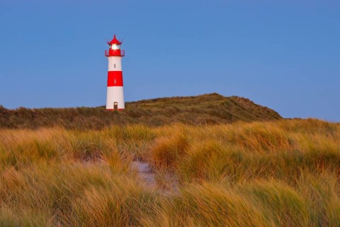Lighthouse List-Ost am Ellenbogen on the island of Sylt, Germany