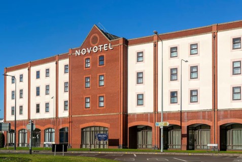Novotel Ipswich Centre hotel building, Ipswich town centre, Suffolk, England, UK