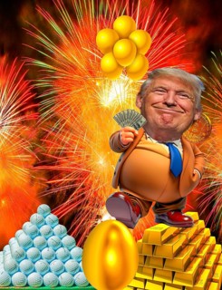 Symbolic image, USA for Trump self-service shop, Trump Bitcoin, questionable speculation gains for