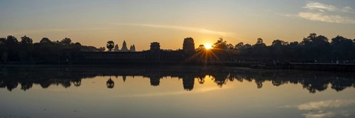 Angkor Wat, sunrise, Angkor, UNESCO World Heritage Site, Siem Reap, Cambodia, Indo-China, Southeast