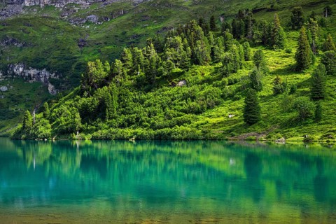 Engstlensee on Engstlenalp in Gental, Canton of Bern, Switzerland