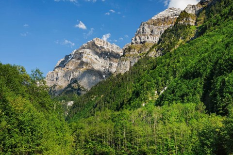 GlÃ¤rnisch with Ruchen and Gross Feuerberg, Klöntal, Canton of Glarus, Switzerland