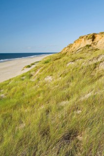 Red Cliff, steep coast on the island of Sylt, Germany