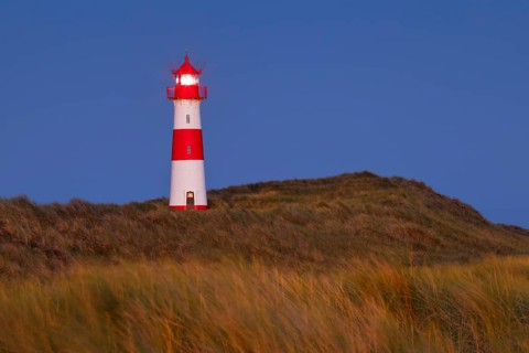 Lighthouse List-Ost am Ellenbogen on the island of Sylt, Germany