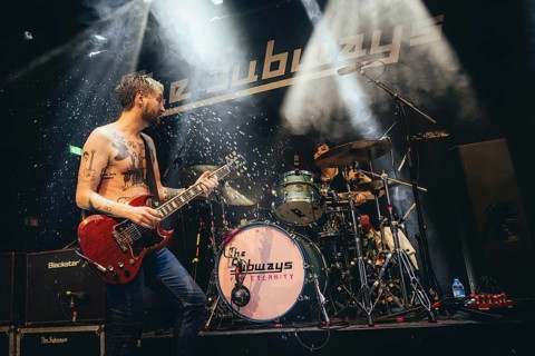 Billy Lunn (singer and guitarist) and Camille Phillips (drummer) from The Subways live on For