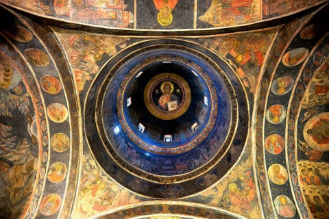 Stavropoleos Monastery and Church, Ceiling, Bucharest, Romania