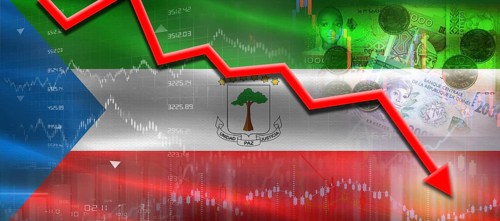 Equatorial Guinea Financial Crisis on Economic Graph. Financial Fall Equatorial Guinean on Economy