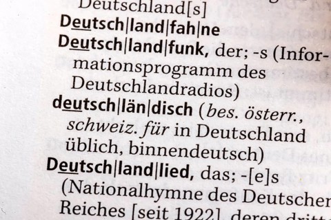 Deutschlandlied. German, Deutschlandfunk. Term from the Duden. Standard work of German spelling,