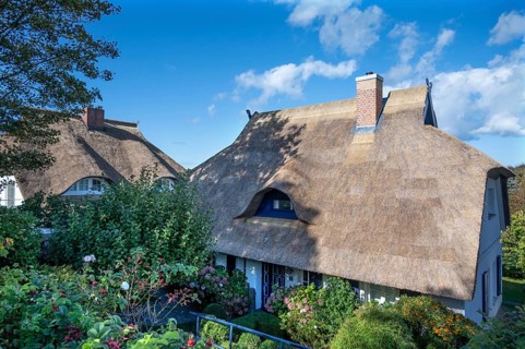 Private thatched houses, Ahrenshoop, DarÃŸ, Mecklenburg-Western Pomerania, Germany