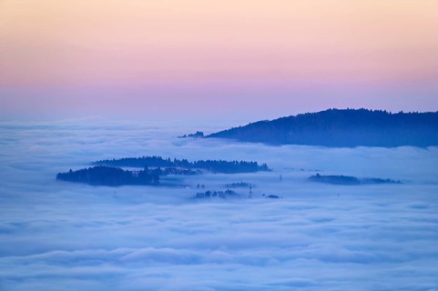 Sea of fog over the midlands, Canton, Aargau, Switzerland