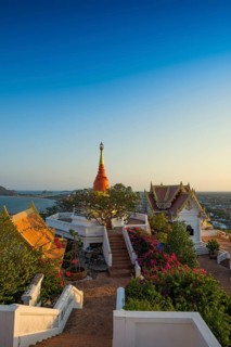 Wat Khao Chong Krachok, sunset, Prachuap Khiri Khan, Prachuap Khiri Khan Province, Central