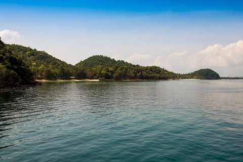 Island with coral reef, Koh Talu, Prachuap Khiri Khan Province, Central Thailand, Thailand