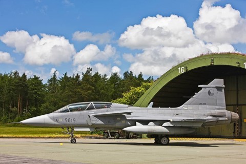 Saab Gripen JAS 39D, Czech Air Force, fighter, aircraft, 1 turbofan engine, two-seater, combat