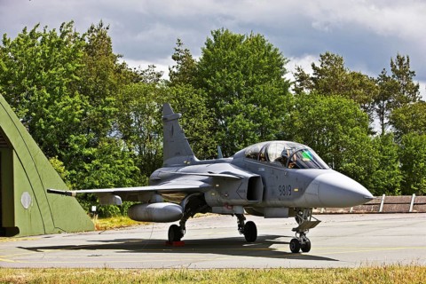 Saab Gripen JAS 39D Czech Air Force, fighter, aircraft, 1 turbofan engine, two-seater, combat