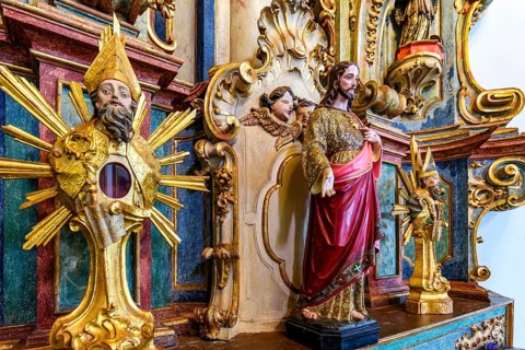 Baroque art is present in the historical churches of Minas Gerais, Congonhas, Minas Gerais, Brazil