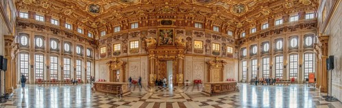 City Hall Golden Hall Panorama Augsburg Germany