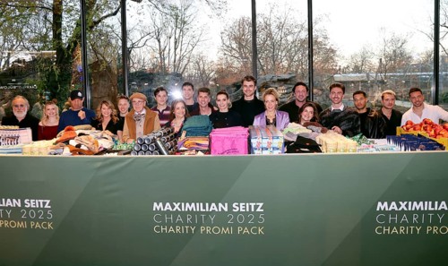 Prminente pack Christmas bags, 5th Charity Celebrity Pack 2025 campaign for street sweeps e.V. in
