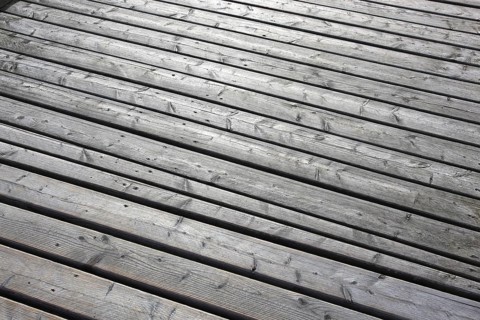 Close-up of grey wooden boards arranged in parallel