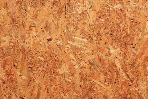 Coarse OSB wood fiber material with a natural, organic texture