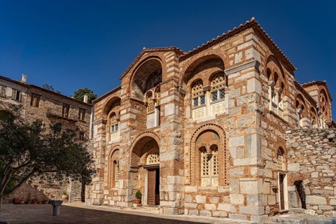 Catholic of Hosios Lukas Monastery, UNESCO World Heritage Site in Steiri, Greece