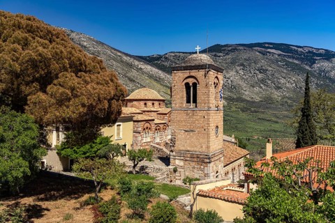 Hosios Luke Monastery, UNESCO World Heritage Site in Steiri, Greece
