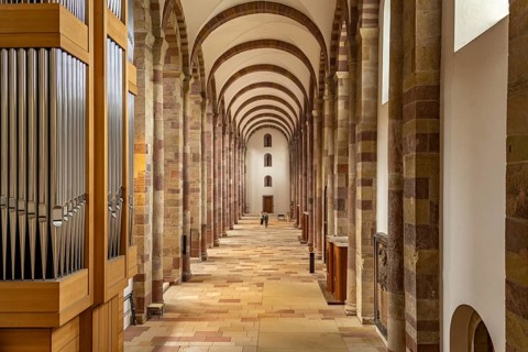 Interior of Speyer Cathedral in Speyer, Rhineland-Palatinate, Germany