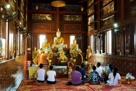 Temple, Wat Ao Noi, Prachuap Khiri Khan, Prachuap Khiri Khan Province, Central Thailand, Thailand