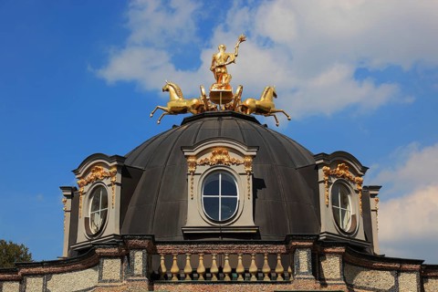 Sun Temple, New Palace, Hermitage in Bayreuth, Upper Franconia, Bavaria, Germany