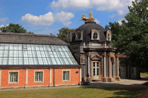 Orangery with Sun Temple, Hermitage in Bayreuth, Upper Franconia, Bavaria, Germany