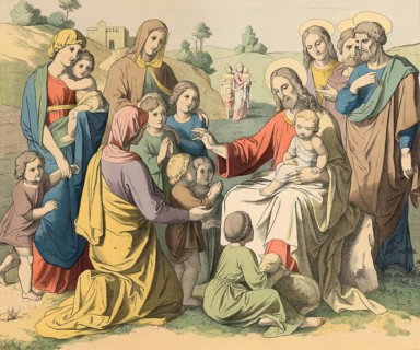 Biblical story, Jesus the Child Friend, parents brought their children to Jesus so that he would
