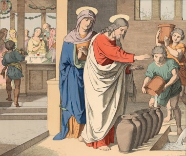 Biblical story, Jesus, first miracle at Cana, Cana. Jesus' first miracle took place at a wedding in