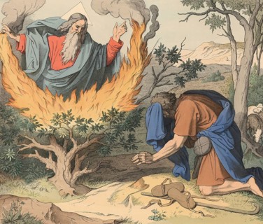 Biblical story, The Burning Bush, refers to the biblical narrative in which God Moses appears on