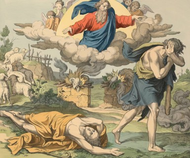 Biblical story, Cain and Abel, the biblical sons of Adam and Eve, who were separated by jealousy,