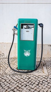 Nostalgic gas pumps, Cidadele de Cascais artists' farm in Forte de Nossa Senhora da Luz de Cascais,
